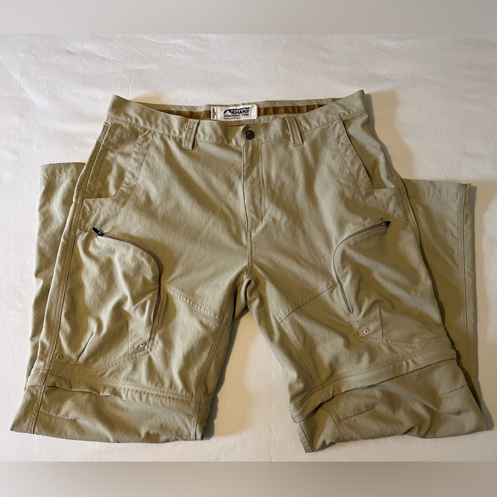 Mountain Khaki Men’s 38x30 Tan Convertible Pants Shorts